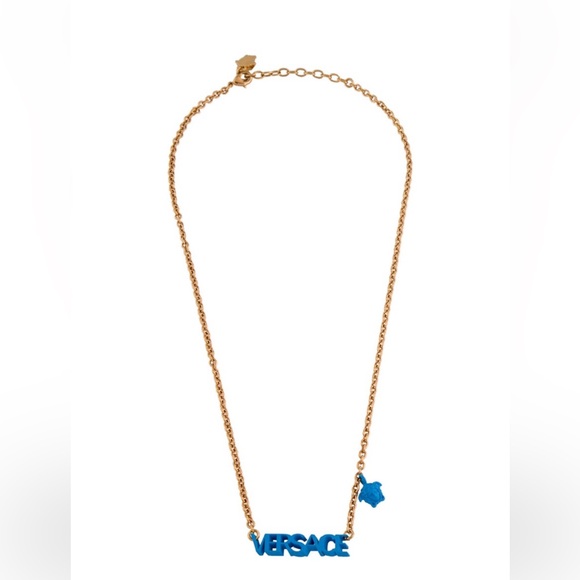 Versace Acrylic paint Logo cut out pendant necklace - Picture 3 of 4